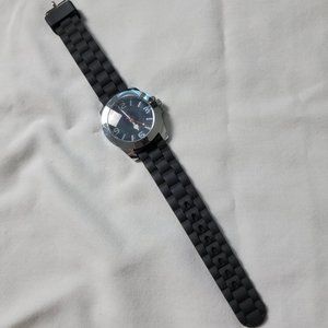Mens Black Rubber Watch